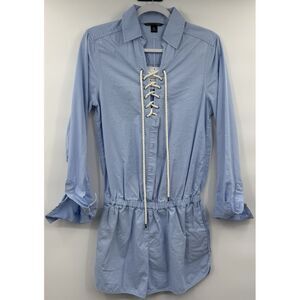 Victoria's Secret Jumpsuit Woman's‎ SZ 6 Elastic Waist Long Sleeve Lace up Front